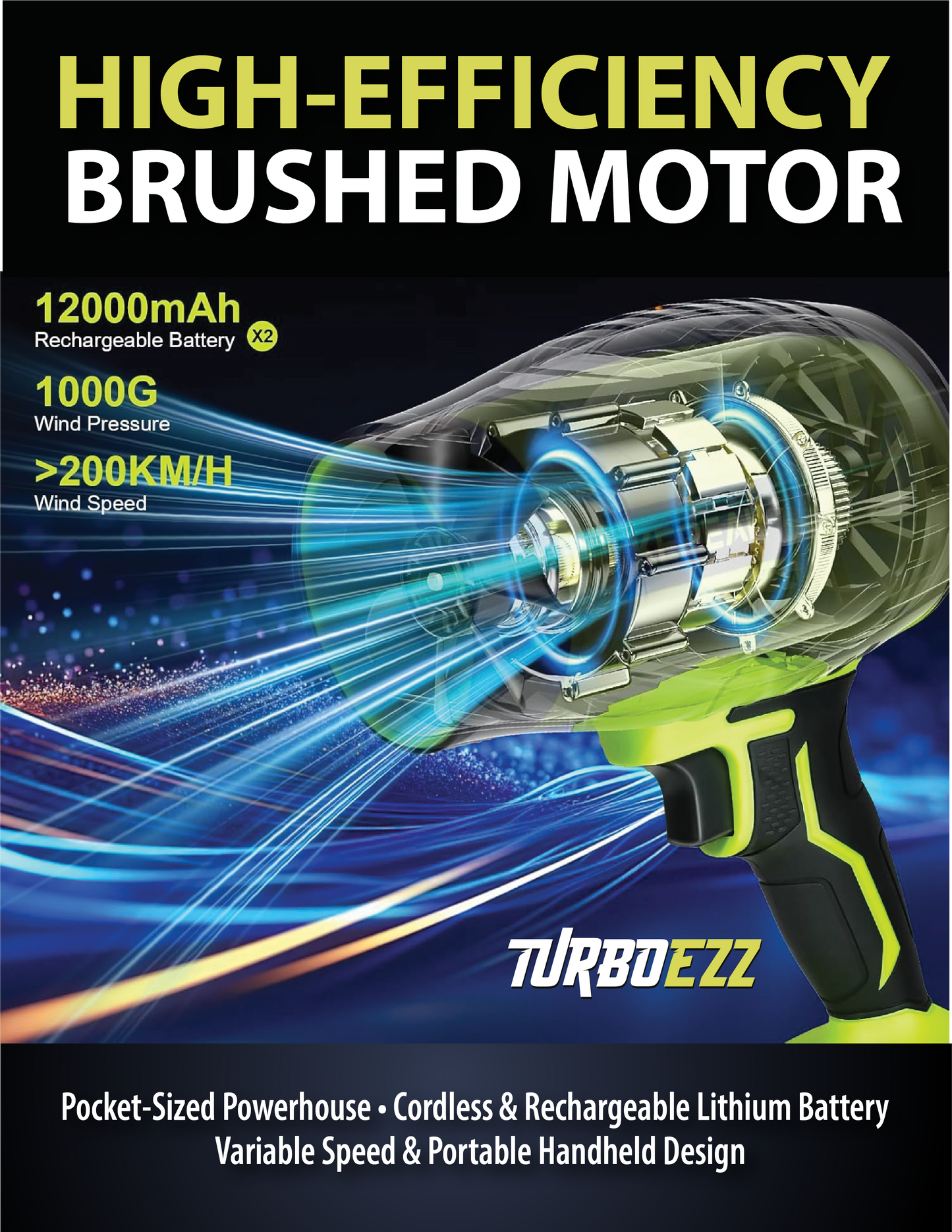 TurboEzz™ Pro Portable Jet Blower