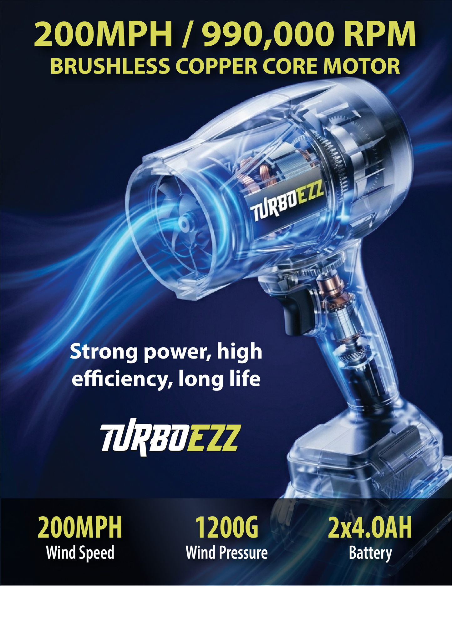 TurboEzz™ Pro Portable Jet Blower