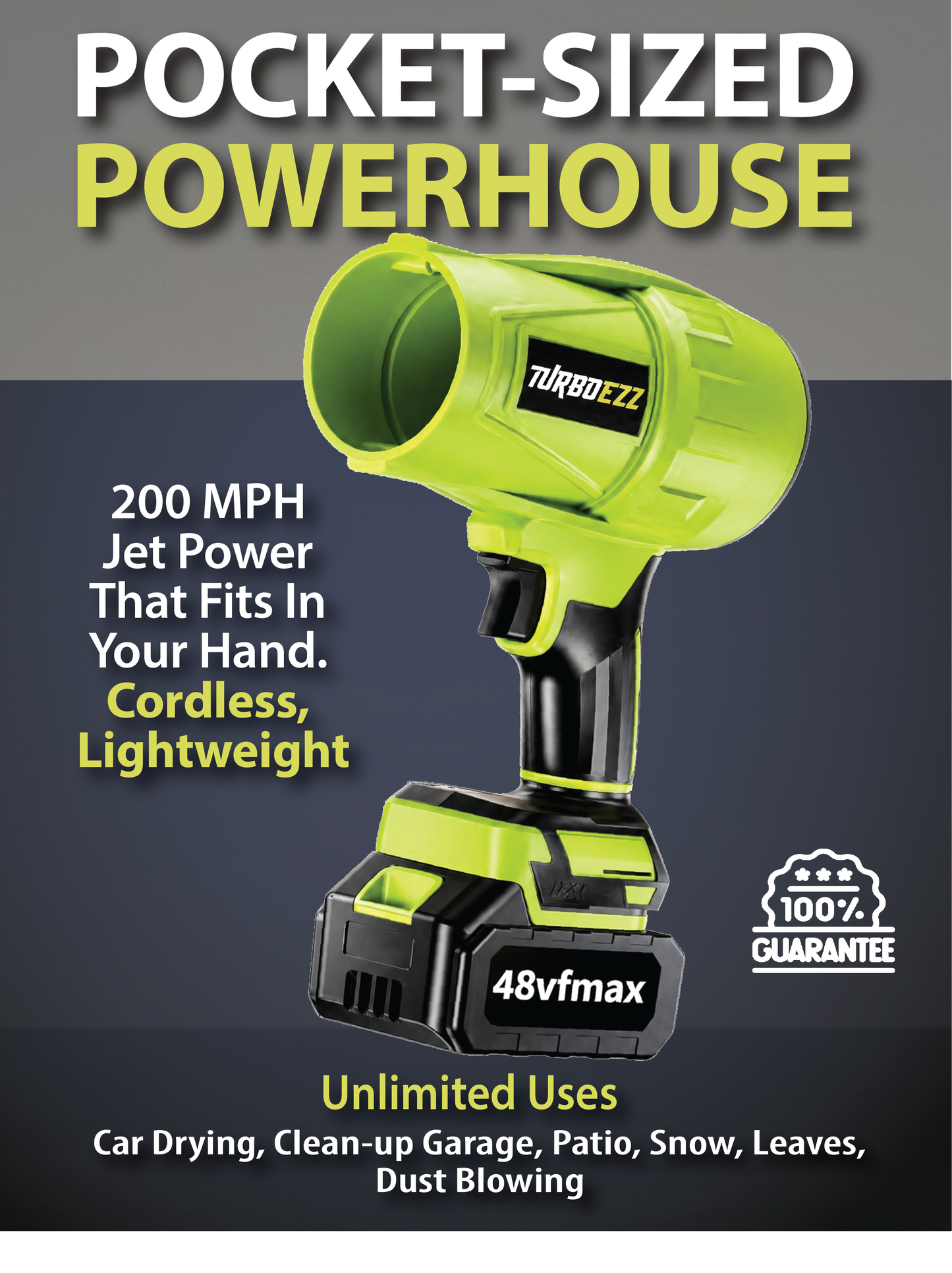 TurboEzz™ Pro Portable Jet Blower